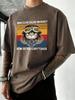 Cat Make Echo Oscar Whisky Prints MenS Washed TShirt Summer Loose Short Sleeve ONeck Cotton Streetwear Gym Casual T Shirts