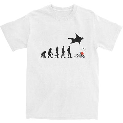 Wingsuit Flying Base Jumping Skydiving T Shirts Apparel Men Women's Cotton Amazing Extreme Sports Wingsuiting Evolution T-shirt
