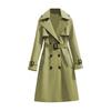 Cappotto Trench Lungo da Donna Doppiopetto con Cintura Rever a Lancia Soprabito Autunno Inverno Antivento Classico Capospalla