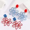 Warm Rose Characteristic Flower-shaped Earrings Beach Style Ethnic Style Exaggerated Earrings for Women