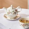 Jingxun Floral Ceramic Stacking Teapot & Cup Set