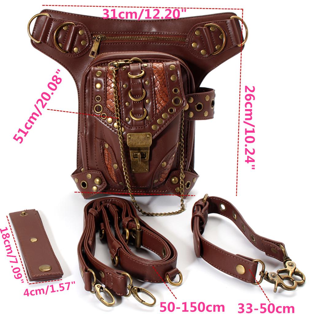steampunk leg holster bolsa