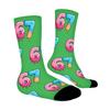 67 Meme Casual Socks Ice Cream 6 7 Crew Socks Funny Donut Six Seven Socks Gifts for Women Men Family Friends