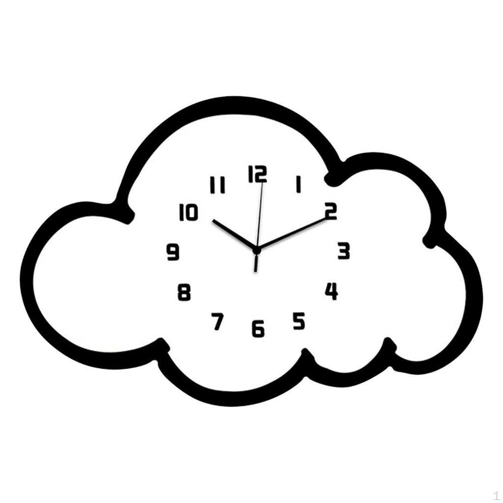 Cartoon Cloud Wall Clock, for Kids Room And Dining Area