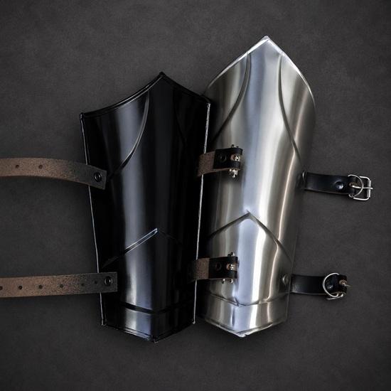 Steel Balthasar Greaves  Handmade Knight Shin Guards  Medieval LARP Leg Armour