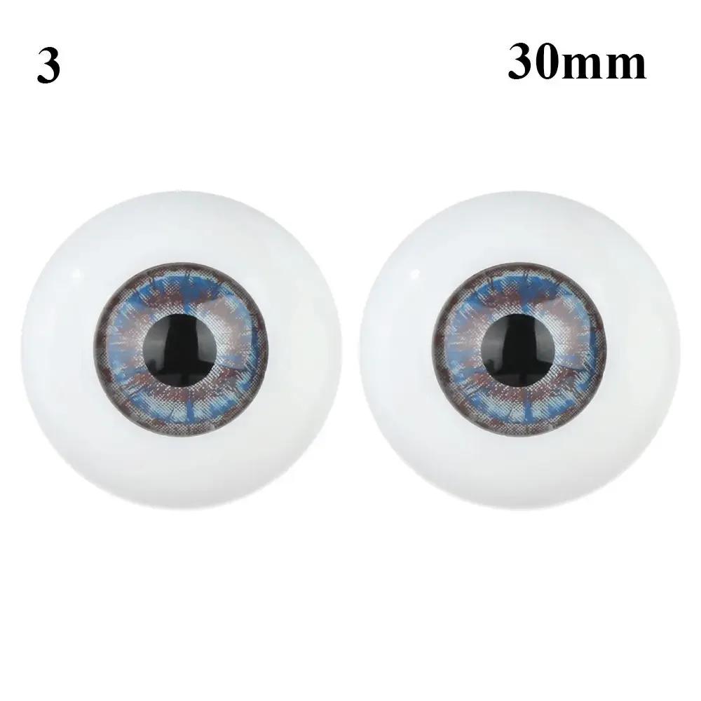 1Pair 22mm 30mm Realistic Half Round Craft Accessories Acrylic DIY Eyeballs Reborn Doll Eyes BJD Mini Easy Use Simulation