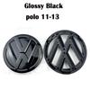 hijk1 Black car Front Grill Emblem Rear Trunk Badge Logo Golf 6 7 7.5 MK6 MK7 MK8 Polo 1set For Volkswagen VW Sticker Accessories