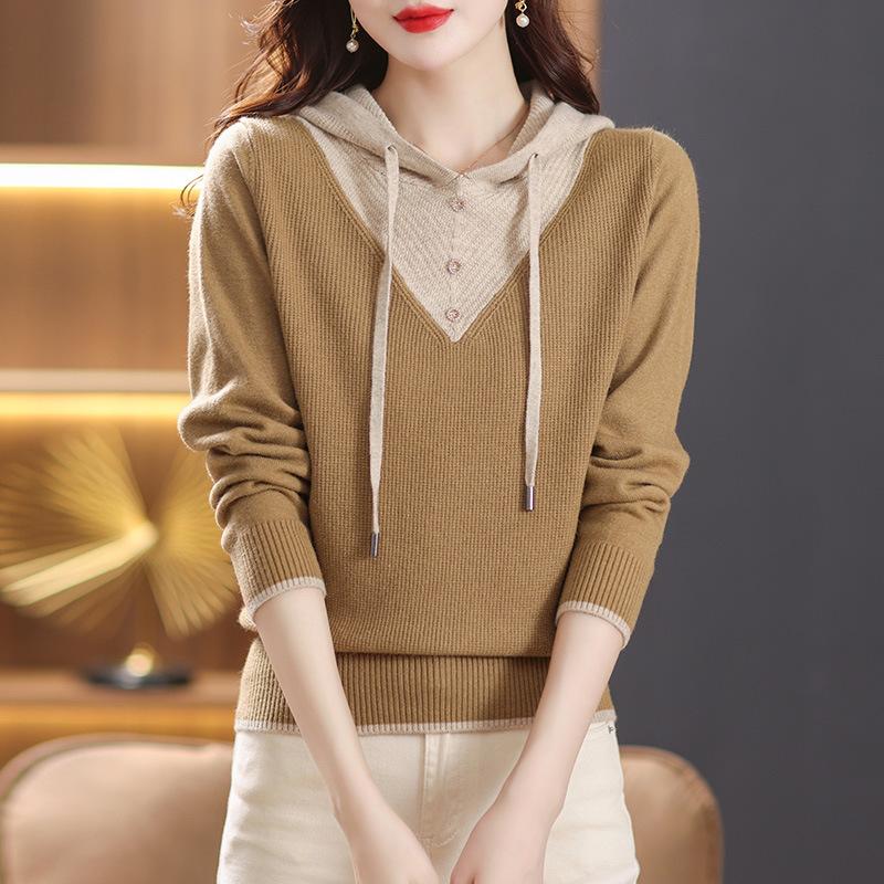 Women's Hooded Sweaters, Women's Autumn and Winter Autumn Clothes, Lazy Style Fashion Casual Pullover