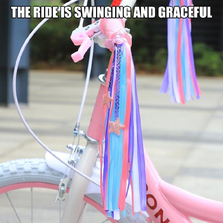 Fashion Bike Handlebar Streamers Bike Tassels Ribbon Ornaments Colorful Bike Streamers Cycling Decorate Accessory