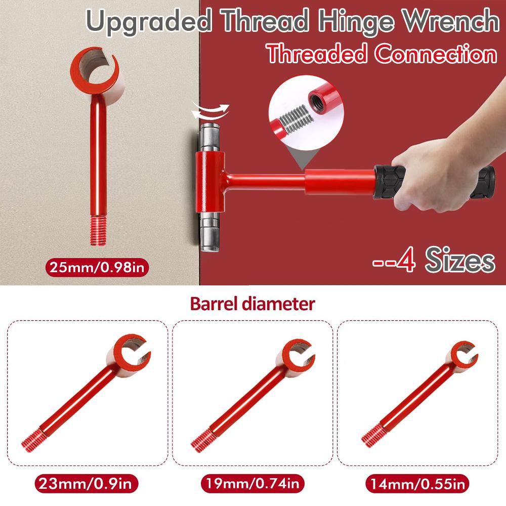 Thread Door Hinge Adjustment Wrench Portable Replaceable Hinge Repair Spanner Multiple Sizes Door Repair Wrenches Manual Tools