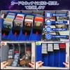 HIMOMO Deck Case, Holds Over 3200 Cards, 4 Columns, Magnetic Loader, PU Leather Vertical Game Card Box with 24 Compartments, Premium Magnetic Storage