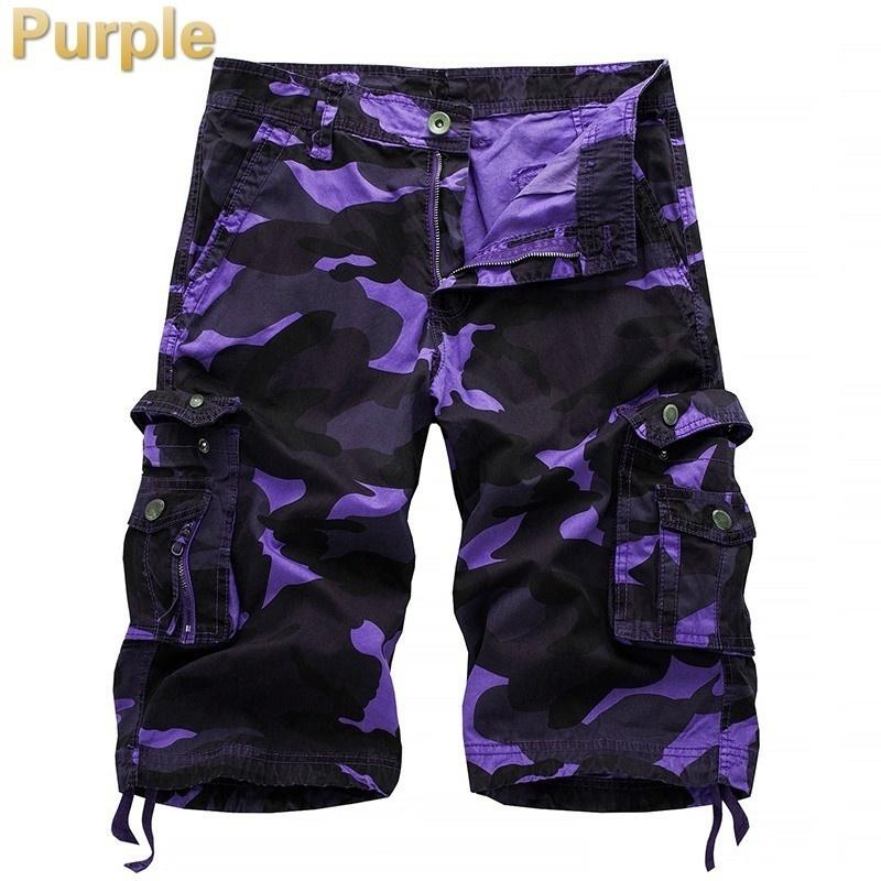 New Summer Men's Overalls Camouflage Middle Pants Men's Cargo Shorts 6 Color