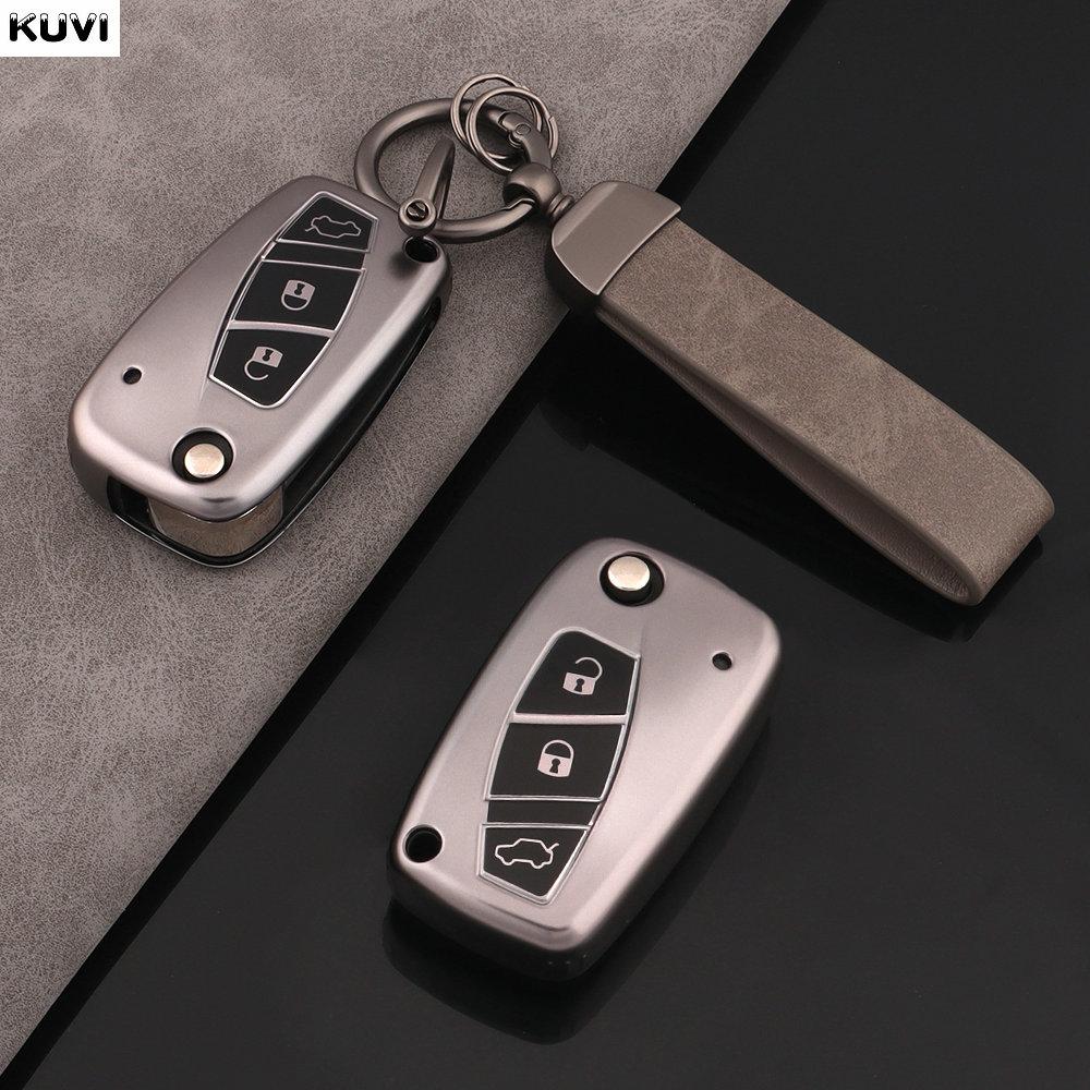 New TPU Car Flip Key Case Cover for FIAT 500 Panda Stilo Ducato Punto Doblo Bravo 3 Buttons Protected Holder Fob Bag Accessories