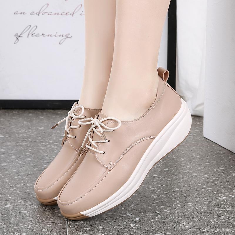 Women's Leather Boots Driving Comfort Women’s Wedge Sneakers Casual Nurse Loafers for Girls Walking Minimalist Summer Maternity Shoes for Women