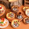 3Set Miniature Dollhouse Cartoon Squirrel Coffee Cup Drinks Kitchen Food For Doll Accessories Girl Toy
