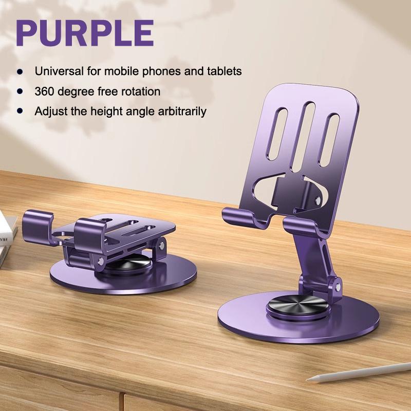 Two-In-One Mobile Phone Tablet Holder Multi-Functional Metal Rotating Stand Lazy Mobile Phone Holder Simple Business Unisex as the picture