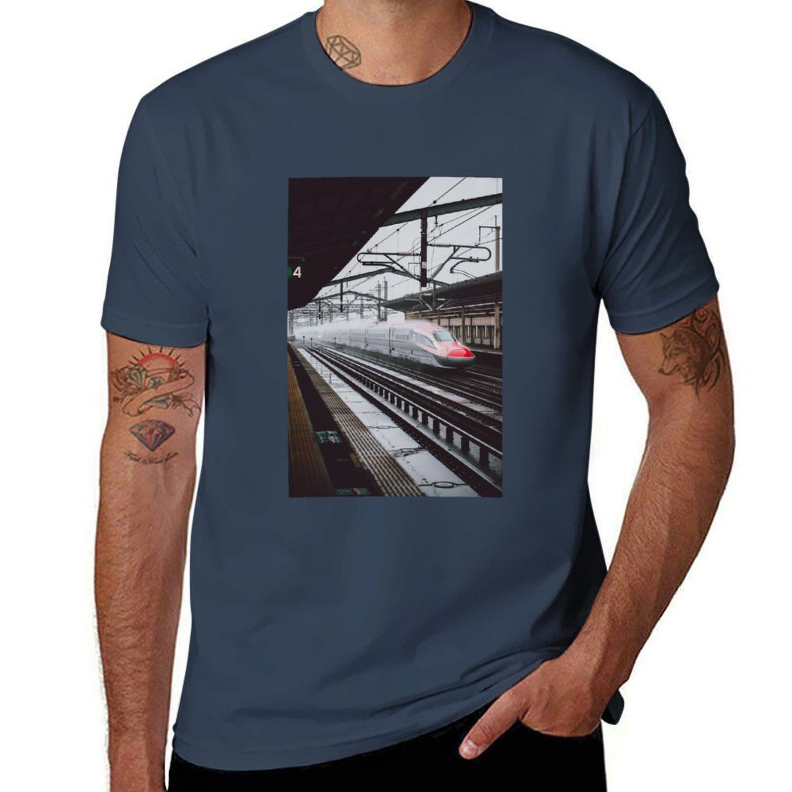 E6 Shinkansen Bullet Train Japan Tshirt Christmas Casual Tee Shirt S