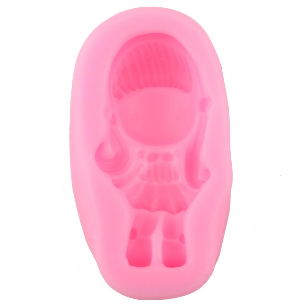 Prinzessin Mädchen Silikonform Baby Party Cupcake Topper Fondant Kuchen Dekorieren Werkzeug Seife Harz Ton Süßigkeiten Schokolade Gumpaste Form