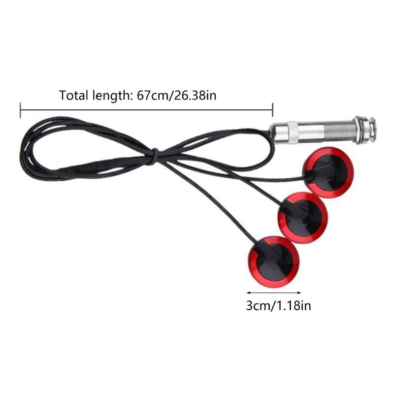 Self-adhesive Kalimba Pickup Piezo Transducer Microphone Contact Piezo Pickup with Buzzer for Thumb Piano Violin Ukulele