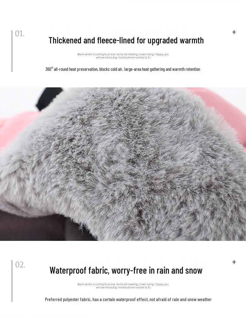 Windproof Winter Face Mask - Lei Feng Hat with Thickened Cotton for Cycling & Cold Weather Protection