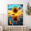 5d DIY Diamond Painting Cross Stitch Sunflower Scenery Diamond Embroidery Mosaic Full Round Drill Home Decor
