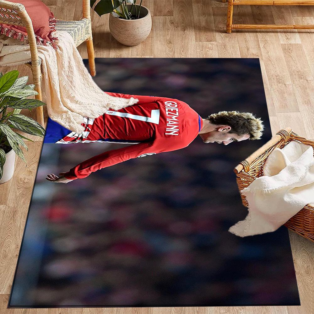 Griezmann's Jersey Floor Mat Design for Balcony Entryway Outdoor Playrooms Anti-slip Rug Anime Office Decor Wedding Party Gift