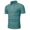 Men'S Summer Sports And Fitness T-Shirt Casual Lapel Short-Sleeved Half-Zip Polo Shirt Man