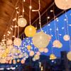 Globe String Lights 16 String Fairy Light Balls Indoor 96 Cotton Balls 8 Lighting Modes 3 Meters Indoor Outdoor Illumination