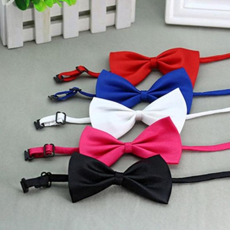 Beauty Cute Solid Color Adjustable Cat Bowtie Pet Dog Collar Bowknot Necktie Bow Tie