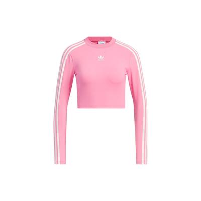Originals Adicolor Crop Long Sleeve Tee Women Tops Pink JE6045