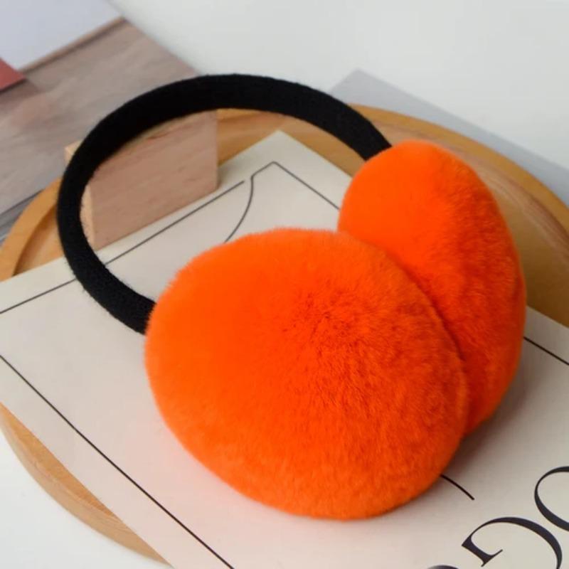 Natural 100% Rex Rabbit Fur Earmuffs Winter Accessories for Women Winter Ear Muffs Fluffy Earmuff Ear Cover for Winter