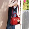 Winter Hairball Handbag For Women PU Leather Crossbody Shoulder Bag High Quality Top-handle Bag Shopping Purse Middle-aged Bag