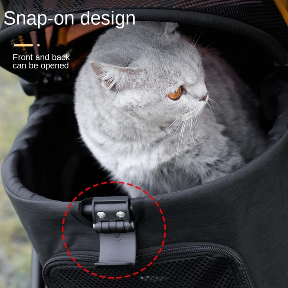 Detachable Dog Stroller Load Bearing 15kg Lightweight Folding Pet Stroller Four-wheeled Pet Trolley Cat Stroller Pet Carrier