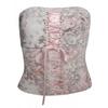 Iamgia Fashion Sexy Ballet Style Pink Ribbon Cross Bows Tube Top Tight Crop Top Short Top