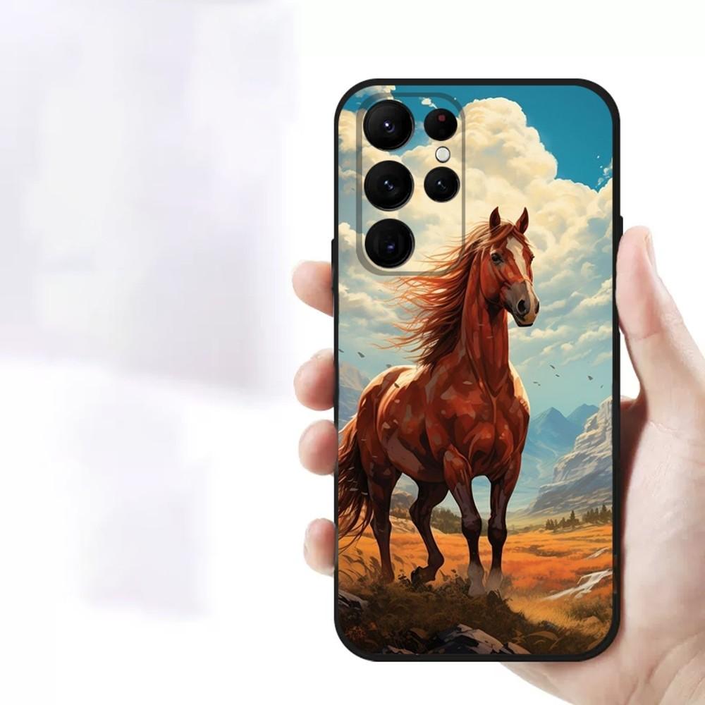 Horse Ultra-Thin TPU Phone Case for iPhone 6-16ProMax/SamsungS7-S24Ultra/Redmi13TPro - Shockproof,Scratch-Resistant,RaisedCameraSafe Cover