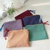 Plaid Makeup Bag Large Capacity Cotton Zipper Pouch Travel Clutch Cosmetic Organizer Storage for Women Girls