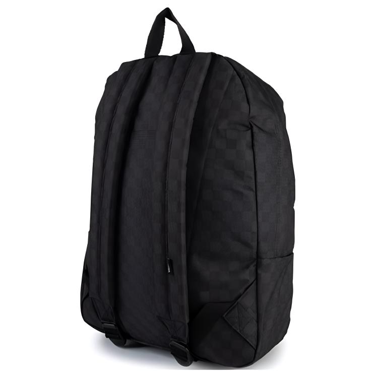 Vans III Large Capacity Dark Pattern Checkerboard Polyester Backpack Unisex Backpack Black VN0A3I6RBA5