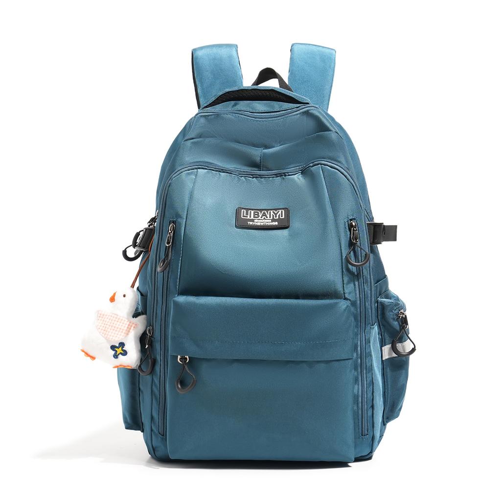 Schoolbag1011 summer new leisure computer schoolbag student solid color large capacity outdoor travel backpack Korean version backpack