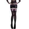 Horse Oil Shiny Stretchy Stockings With Garter Belt Tights Lace Suspender Stockings For Women