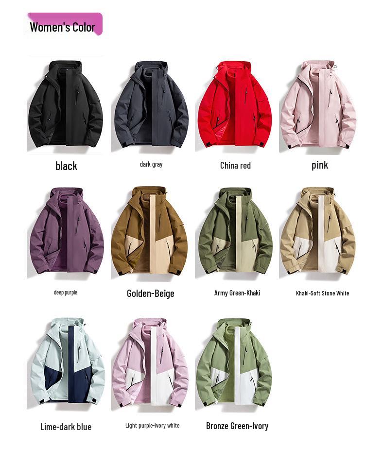 2026 Trendy Windproof & Breathable Outdoor Jacket Set for Couples - Three-in-One Two-Piece for Autumn & Winter