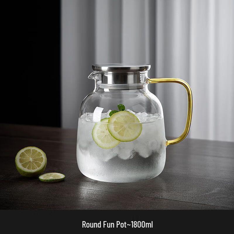 Large Capacity Glass Water Pitcher
