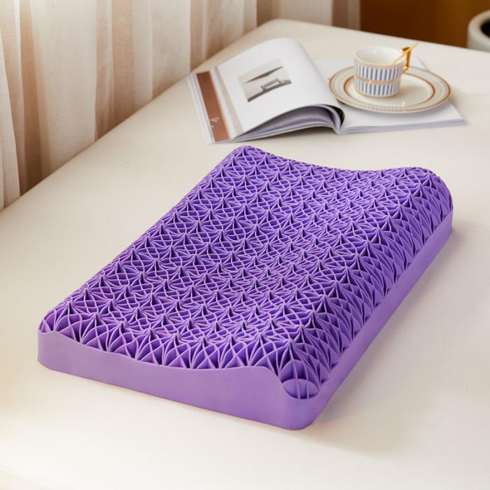 TPE Black Tech Latex Pillow - No-Pressure Neck Support, High Elasticity, Breathable, Washable, Non-Collapsing Pillow Core
