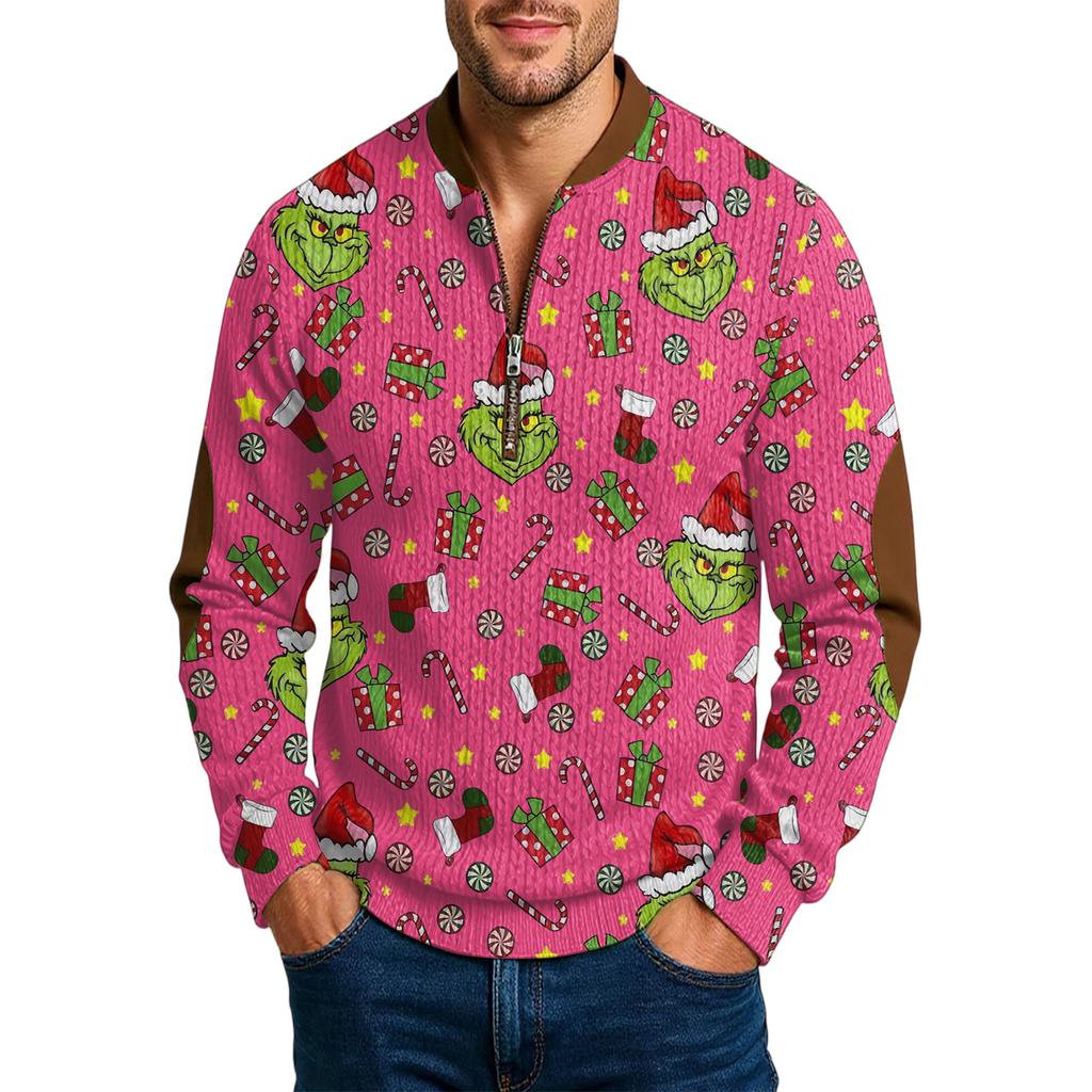 Men'S Outdoor Zipper Long Sleeved Sportswear Casual Sweatshirt