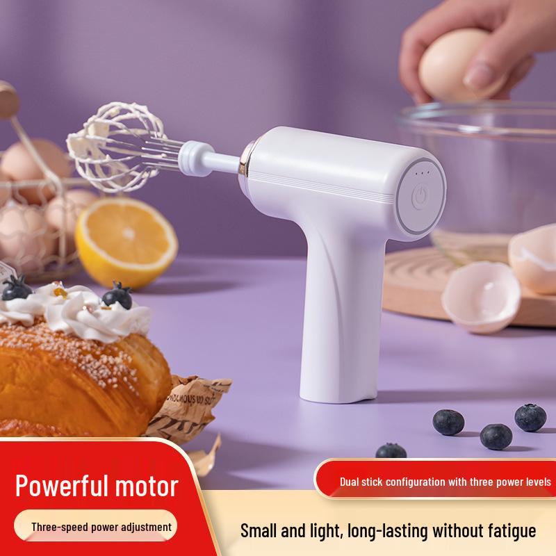 Bater Electric Portabil Fără Fir & Mixer de Cremă