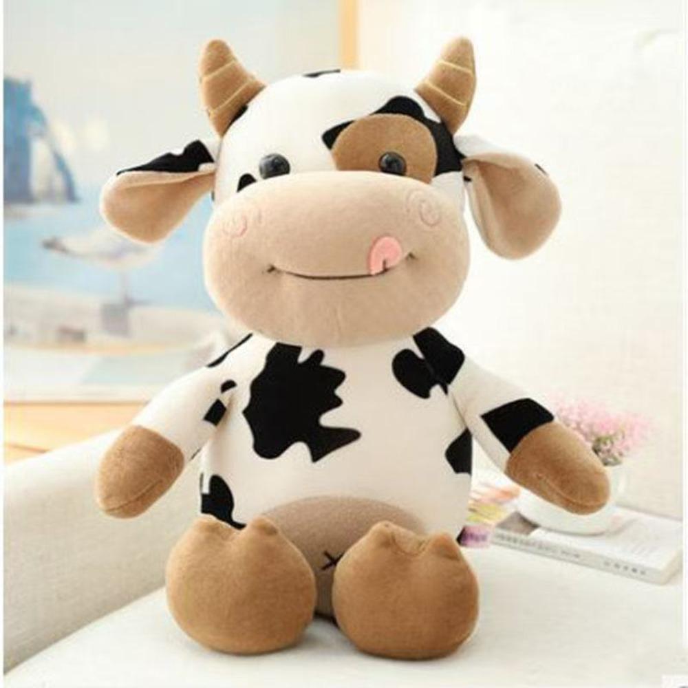Cute Cow Doll Calf Plush Toy Zodiac Cow Doll Rag Doll Girl Birthday Gift Dressing Calf