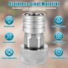 High Pressure Water Gun Quick Adapter 3/4 GHT To 1/4 Quick Connect Stainless Steel Water Hose Adapter Garden Hose Accessories
