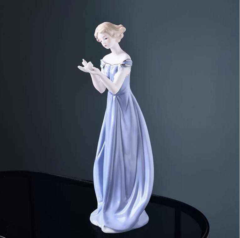 

Европейская керамическая фигурка дамы – Элегантное украшение для домашнего декора для гостиной, тумбы под телевизор или винного шкафа B