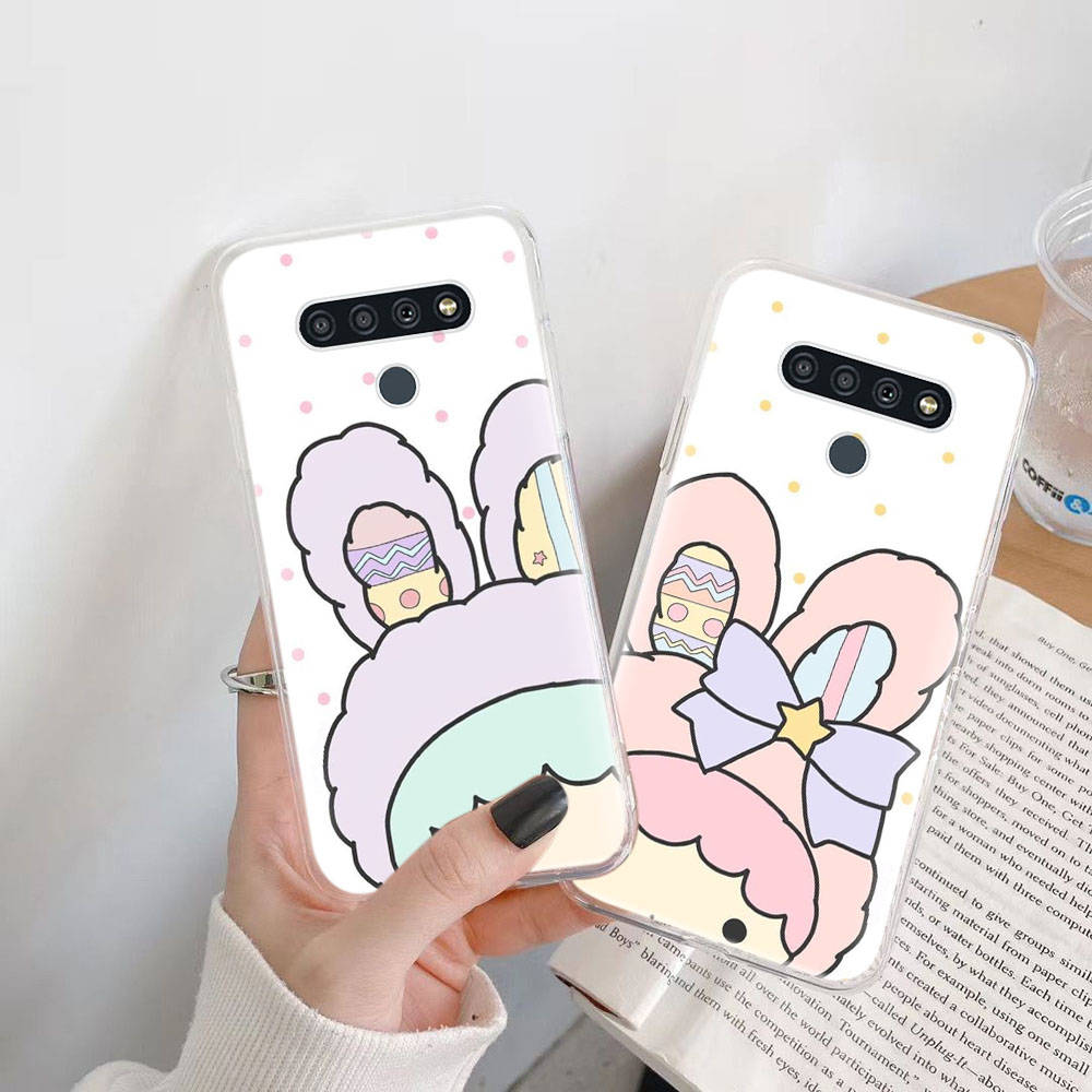 Transparente Hülle für Samsung A04 A14 A23 M33 M53 Realme 10 9 C35 C55 VIVO X80 Infinix Hot 30 Note 11 Tecno Spark 8P Pro L-30 Little Twin Stars