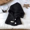 Korean Style Knitted Beanie Hat For Women Adjustable Bow Tie Lazy Style Winter Warm Soft Balaclava Hat Outddoor Windproof Bonnet