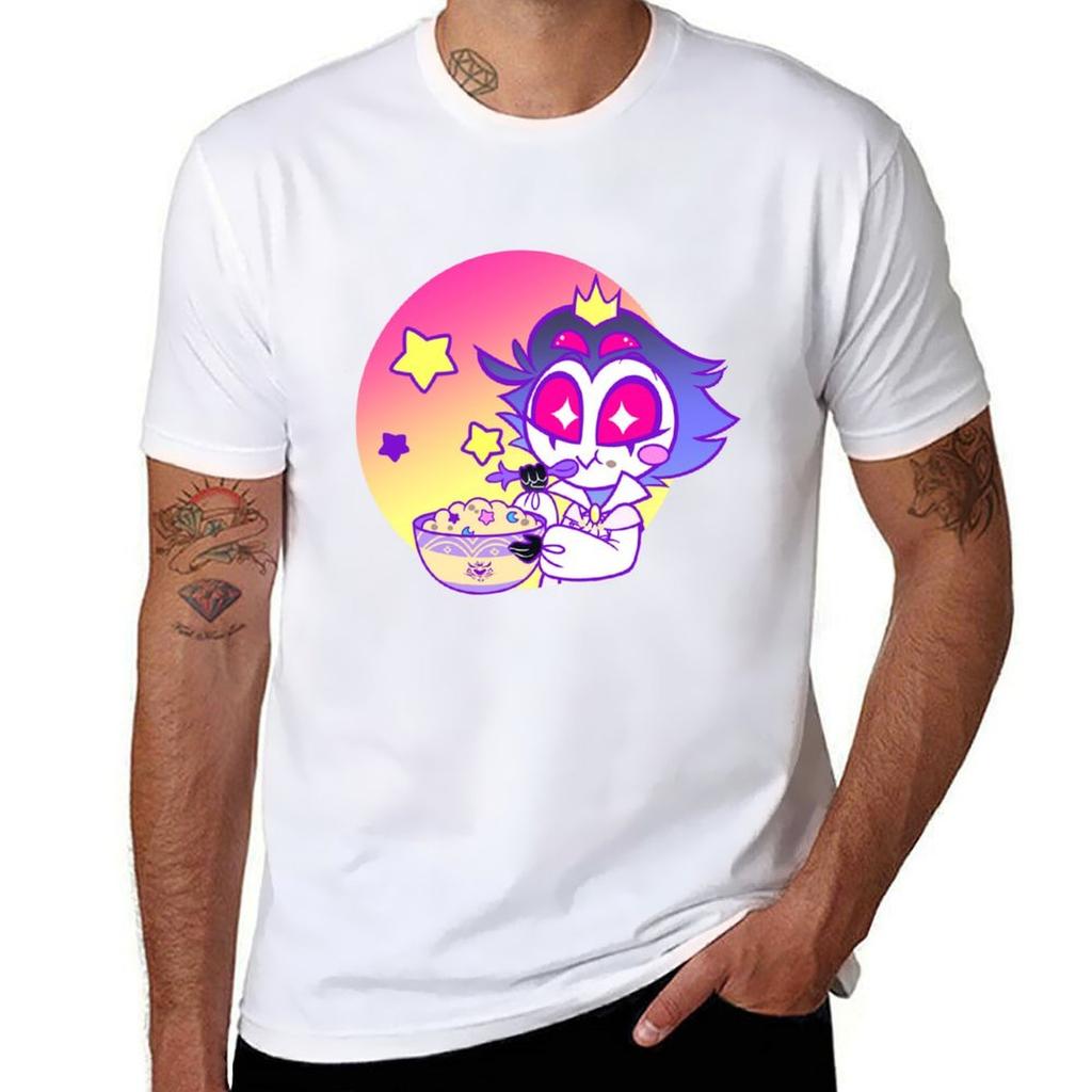 Helluva Boss Little Stolas With Cereal Bowl Tshirt Graphic T Shirts For Unisex Unisex T Shirt Summer T Shirt Unisex Luxury Tshirt